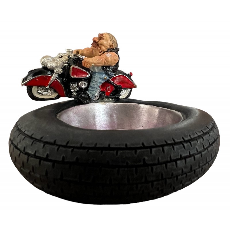 Пепелник с байкер N140440 10x10x6см