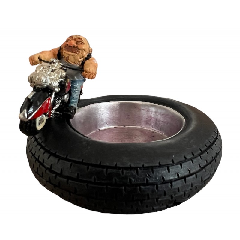 Пепелник с байкер N140440 10x10x6см