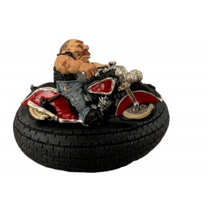 Пепелник с байкер N140440 10x10x6см