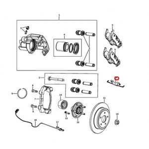 Пластини заден апарат 68052384AA Jeep Grand Cherokee Dodge Durango
